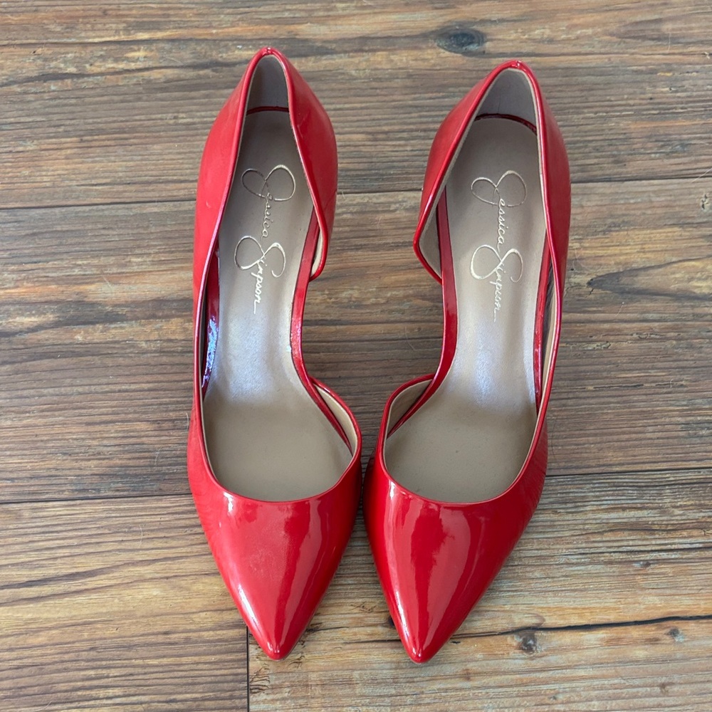 Jessica Simpson Vibrant Red Heels